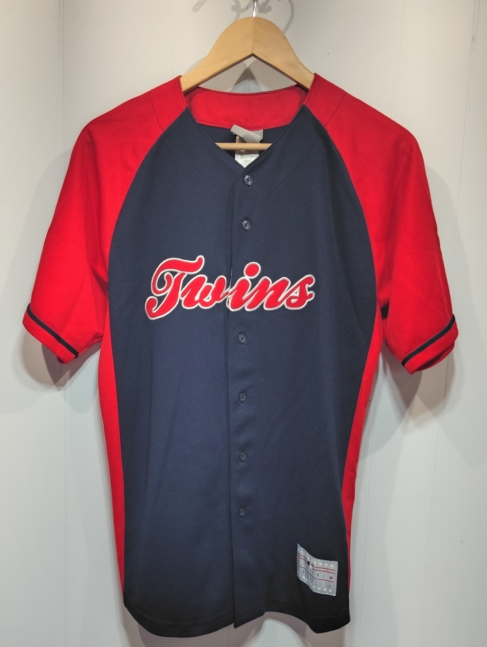 Majestic Minnesota Twins Justin Morneau #33 Jersey Youth XL 18/20 Blue Red